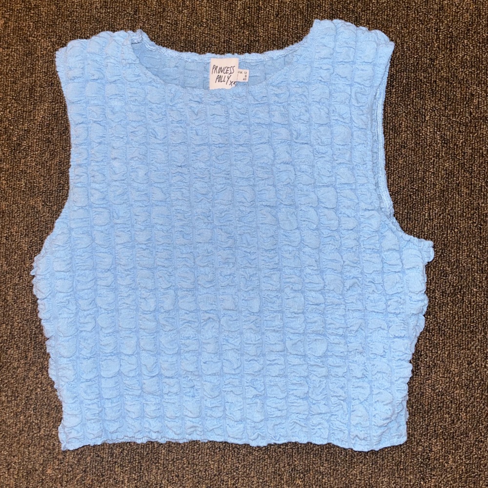 Princess Polly popcorn crop tank 🩵